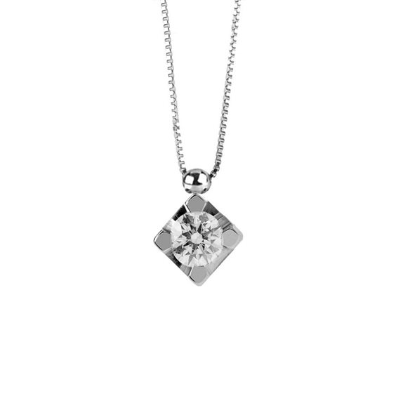 Collar Lux Gioielli Mujer in Oro blanco Diamante 0.18 Ct CLLK0366Y018;3;BI - CLLK0366Y018;3;BI